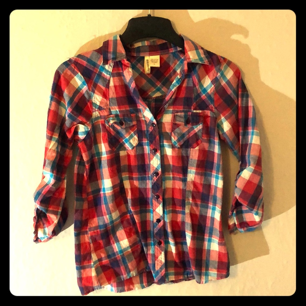 Pink Long Sleeve Passport Flannel - Picture 1 of 10